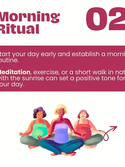 Tip 2: Establish a positive morning ritual with meditation or exercise.