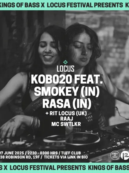 The poster for my gig in Singapore, where I'll be championing sub-bass from the subcontinent alongside another queen of India's bass music scene.