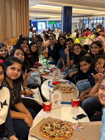 More happy faces from our pizza party. It's these moments of togetherness that make The Beat Room more than just a dance class.