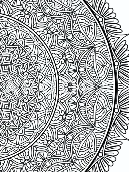 This view shows the outer layers of the mandala. Each ring of patterns builds upon the last, creating a complex and harmonious design that represents unity and wholeness.