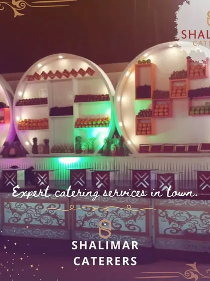 Our expert catering services are available across town. This image shows one of our impressive fruit displays, adding a touch of color and freshness to a large event.