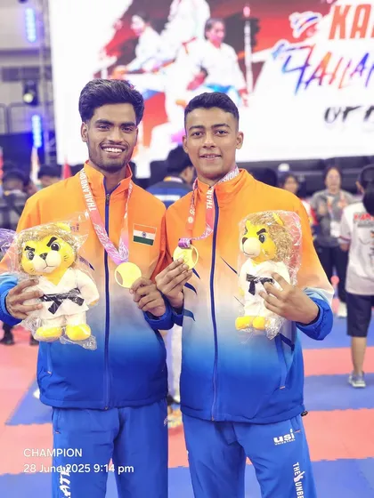 The results speak for themselves. My students Rajat Kashyap and Harshit Pandey with their impressive medal haul, including two golds, at the Thailand Open Karate Championship. This is the outcome of their hard work and our focused training.