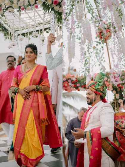 The grand entry of the bride and the groom's reaction. These are the moments I help create.