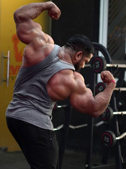 Don't call me lucky. This back double bicep pose is the result of failing more times than you've tried.