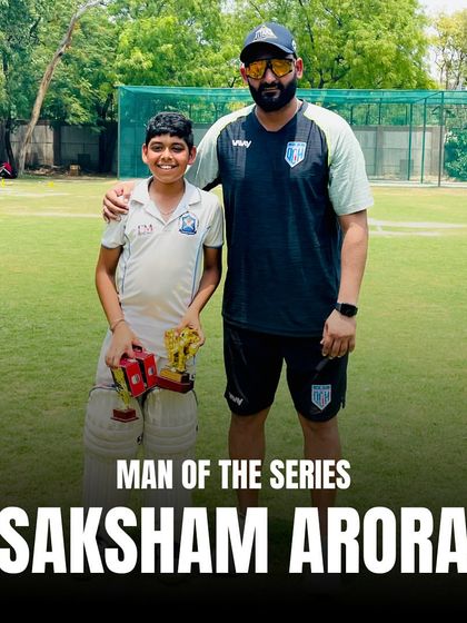Man of the Series, Saksham Arora. A brilliant start to his journey with a winning performance in his debut tournament.
