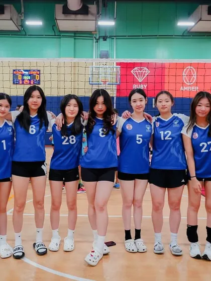 The players from a local Shanghai school team, showcasing the talent we competed against throughout the tournament.
