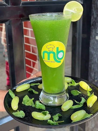My Mentos juice is a refreshing blend of grapes and mint. It's a unique and delicious drink to cool you down.