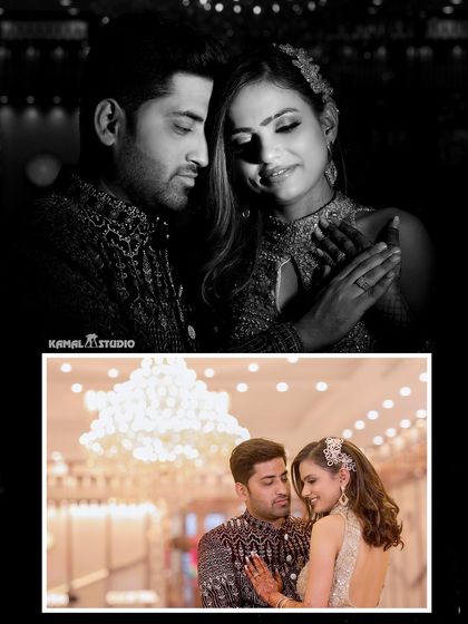 A collection of intimate black and white and color portraits, capturing the deep connection and emotion of the couple.