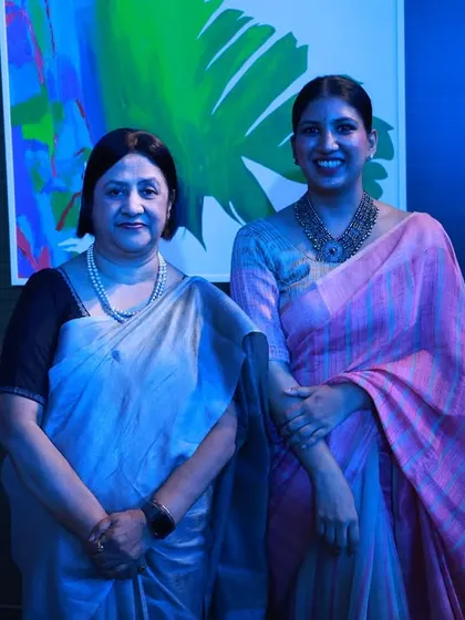 Pictured here with Ms. Arundhati Bhattacharya at the awards ceremony. My ability to interact professionally and respectfully with business icons is a key part of the value I bring as a corporate event moderator.