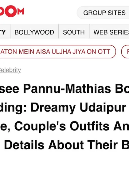 I am so grateful and excited to have choreographed the sangeet for Bollywood star Taapsee Pannu and Mathias Boe's wedding. It was an incredible experience planning and executing the performances for their special day in Udaipur.