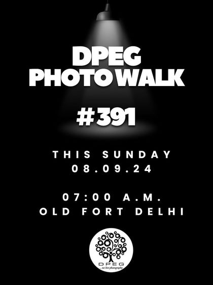This poster is for an outdoor portraits session at the Old Fort in Delhi. These photowalks are a great opportunity for beginners and experienced photographers to practice their skills together.