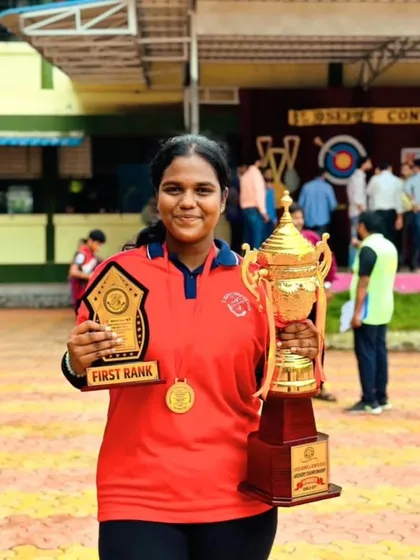 The results of dedication speak for themselves. I am incredibly proud of our student here, holding her first-rank trophy from the Raigad school district archery competition. Many of my students start with a simple trial session and find their passion for winning.