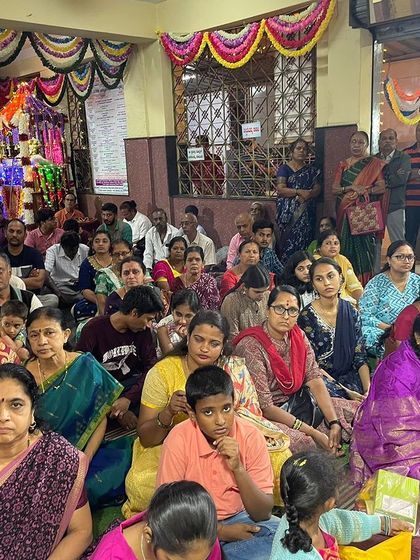 A view of the packed audience at my concert in Hassan. It's so heartening to see so many people, young and old, coming to listen to classical music.