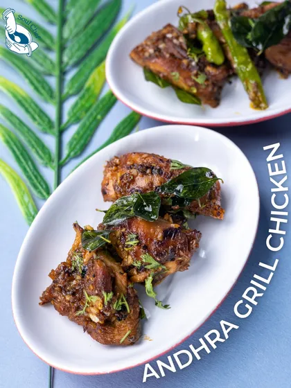 My Andhra Grill Chicken is packed with the bold, authentic flavors of South India. Tossed in a mix of herbs, chilies, and curry leaves, this dish is slow-cooked to ensure it is tender and full of soul.