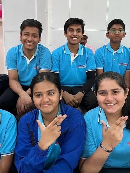 Our shooters looking confident and ready during pre-event training for the state competition. Team spirit is a big part of our success.