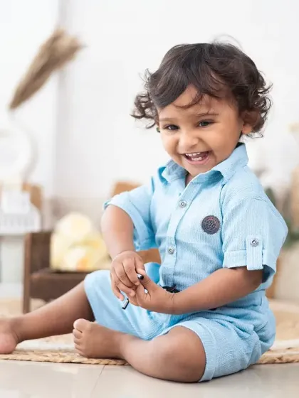This little boy's joyful energy is contagious. Our studio is a safe space for toddlers to explore and play while we capture their spirit.