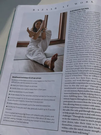 I am so grateful to be featured in Harper's Bazaar, sharing the practice that has been my anchor. It's a beautiful reminder that when we follow our soul's path, the universe responds.