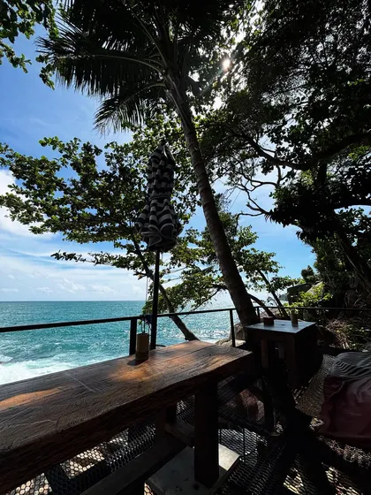 The incredible view from the Secret Bay cliff cafe in Phuket.