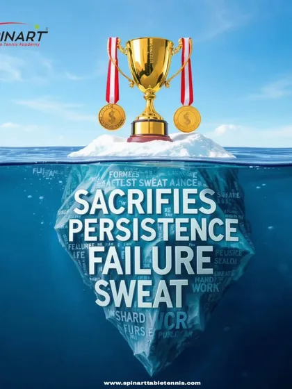 Success is just the tip of the iceberg. Beneath the glory lies sacrifices, persistence, failure, and sweat. This is the reality of a champion's journey.