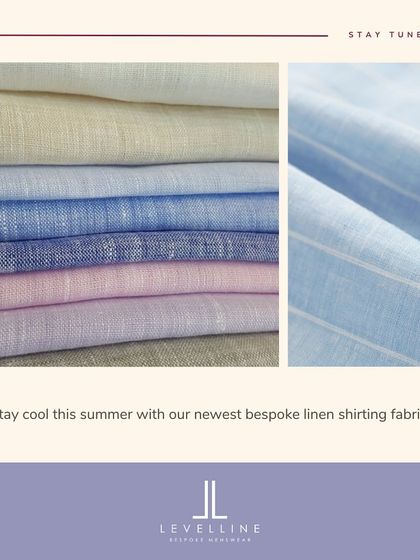 An announcement of our newest bespoke linen shirting fabrics, perfect for staying cool and stylish in the summer.