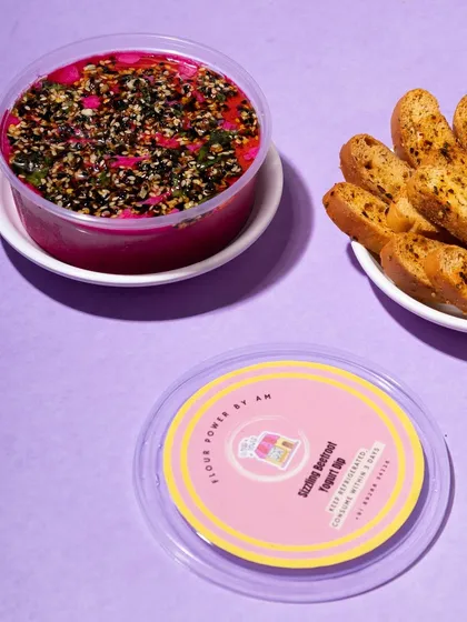 My Sizzling Beetroot Yogurt Dip is a healthy and refreshing summer special. It's a Greek yogurt dip with a sizzling tempering of spices and seeds on top.