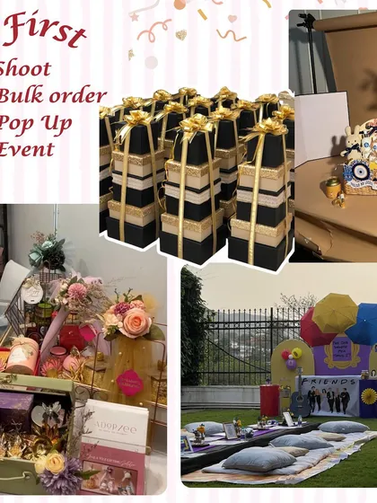 More milestones from my three-year journey! This collage shows my first pop-up event, my first big bulk order, and my first professional photoshoot.