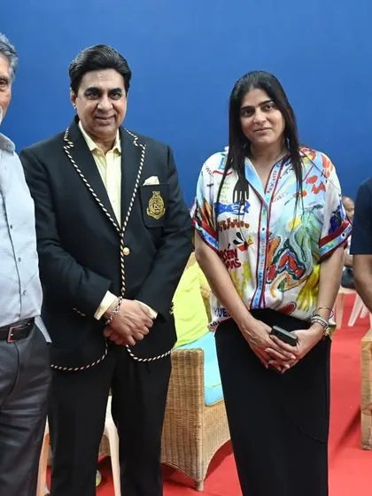 Our team with dignitaries at the Gautam Thakkar Memorial Championship. We collaborate closely with hosts and sponsors to deliver a successful and prestigious tournament.