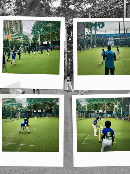 Action shots from the HB Jr. Cup, showcasing the skills and determination of our young cricketers on a professional turf wicket.