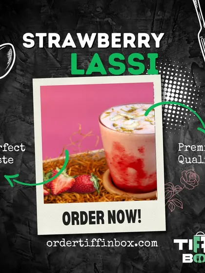 Sip on our yummy Strawberry Lassi! It's a sweet, creamy, and refreshing drink made with premium quality ingredients.
