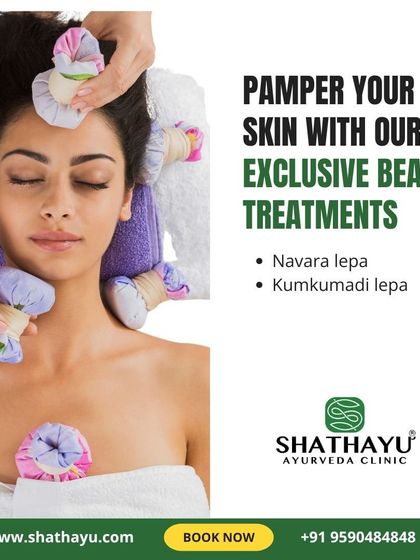 We invite you to pamper your skin with our exclusive beauty treatments. Choose from our specialized Ayurvedic facials like Navara Lepa or Kumkumadi Lepa to nourish, rejuvenate, and restore your skin's natural radiance.