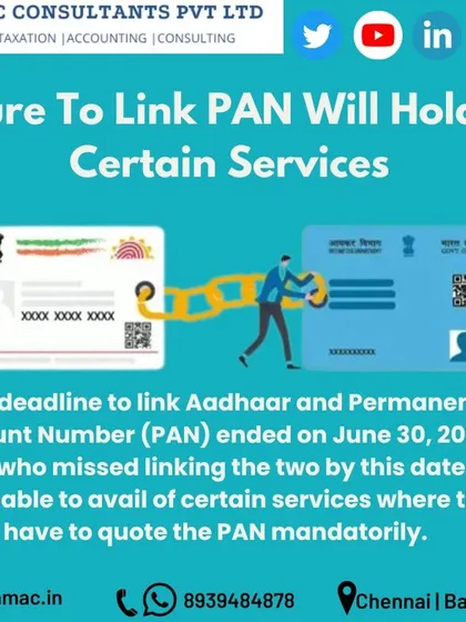If you missed the June 30, 2023 deadline to link your PAN and Aadhaar, you may not be able to use certain services where quoting PAN is mandatory. It is crucial to complete this step.