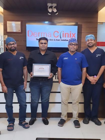 The full team congratulating Dr. Akash. Our fellowships are a team effort, providing a comprehensive and supportive learning environment.