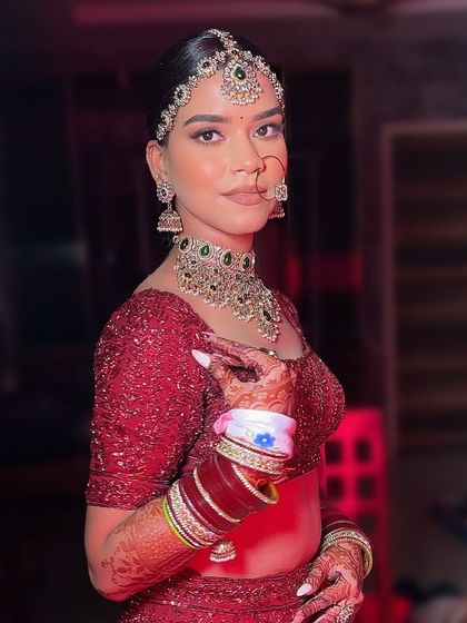 A candid moment showing the bride's chooda. I ensure every detail is perfect, so the bride can relax and enjoy her special day without any worries.