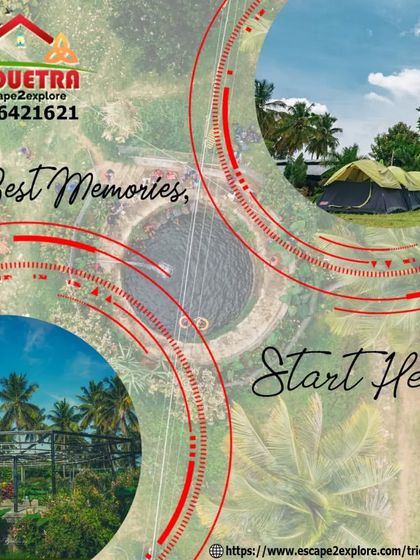 The best memories start here. This graphic showcases our well, tents, and rain dance area from an aerial perspective.