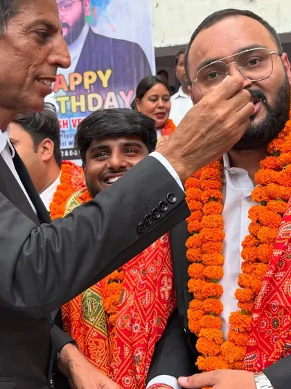 A senior advocate honoring me on my birthday. I am grateful for the affection and respect I receive from my legal family.