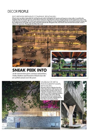 This collage from an Elle Decor feature shows the diverse scales of our work, placing the grand, tiered seating of Byg Brewski alongside the striking facade of the MAP museum.