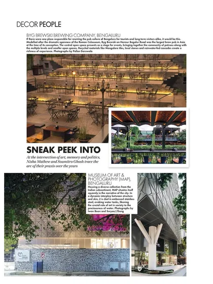 A magazine feature showcasing several of our projects, including the Byg Brewski brewery, the Museum of Art and Photography (MAP), and the Cinnamon store. This highlights the diversity of our work, from large public venues to intimate retail spaces.