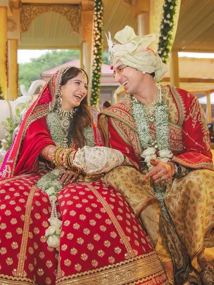 Laughter and love during the Pheras. We believe that even the most sacred rituals should be filled with happiness.