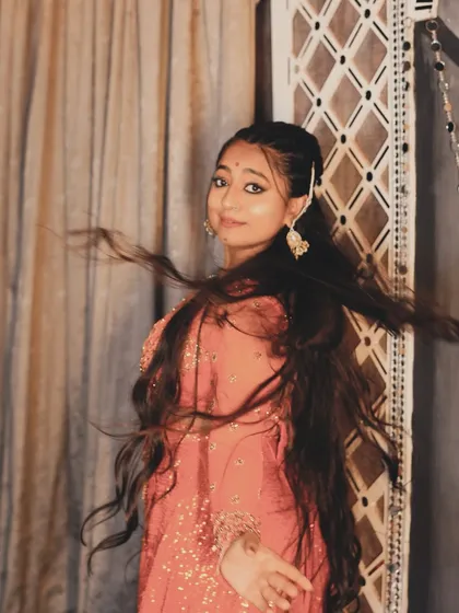 Another shot with a hair toss from the 'Jhanjhariya' shoot. Capturing movement in a still photo is an art.