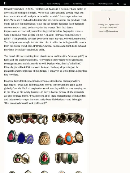 Here’s a look at the range of possibilities for your own custom grillz. This image from a magazine feature showcases different designs, from single-tooth caps with meenakari work to full sets with unique gemstone inlays. Each piece is designed from scratch to tell your story.