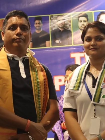 With a fellow official at a district competition. We work together to ensure fair and successful events for our athletes.