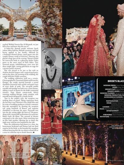 A look inside the beautiful wedding of Ishita and Naman, featured in Harper's Bazaar Bride. We were proud to have curated the menu for their celebrations, working closely with the family to create a successful and memorable reception dinner.
