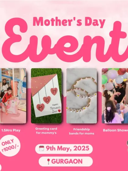 Our Mother's Day event was full of love, with activities like making greeting cards and friendship bands for moms, plus a fun balloon shower.
