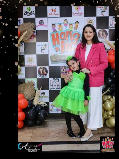A student poses with her mother at the Aagaaz event. Seeing the pride on parents' faces is the best reward for all our hard work.