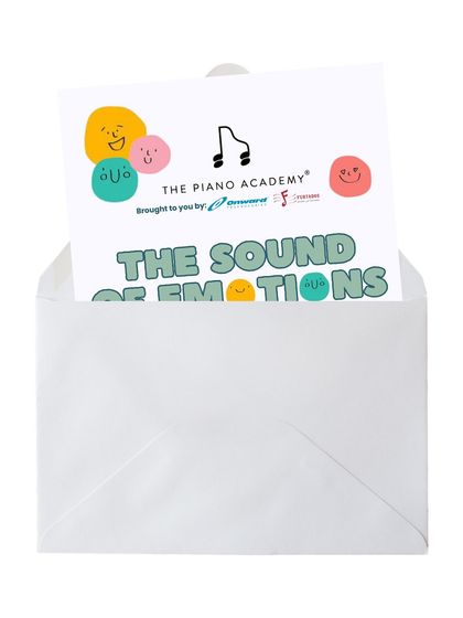 A close up of the invitation for 'The Sound of Emotions', building anticipation for our next big production.
