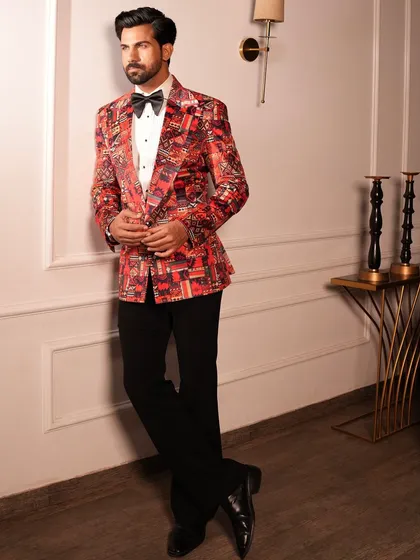Styled for a sophisticated evening, the Cantaloupe Tuxedo stands out in any setting.