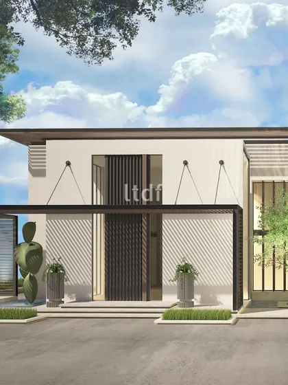 We reimagined this facade using clean lines and subtle, grooved textures to achieve a sophisticated balance of form and function. The patterned canopy is not just a shelter but a design element that introduces dynamic shadows and visual intrigue.