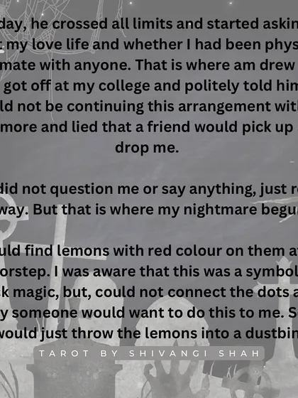 A student's nightmare story of being targeted by a rickshaw driver with black magic after she ended their daily travel arrangement.