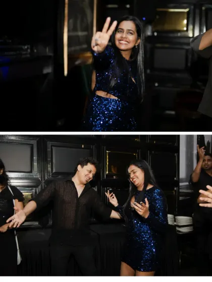 The party begins! Omkar and Neha let loose on the dance floor during their cocktail party. I make sure to capture the fun, high-energy moments of your celebration.