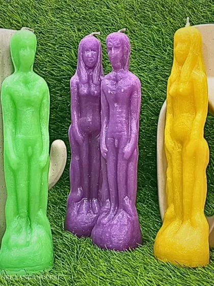 Two flames, two forms, one glow. This collection of male and female figure candles celebrates the balance of strength and grace in every flicker.